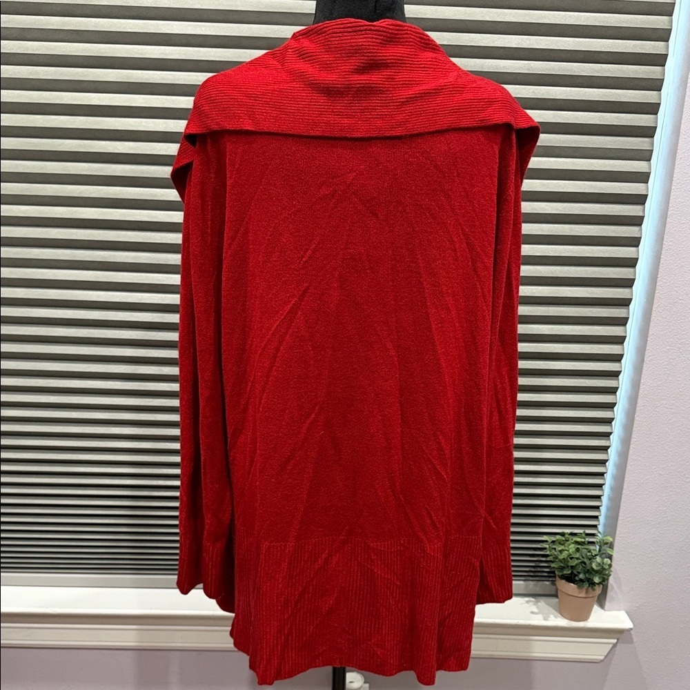 Red Knit Shawl - Picture 2 of 5